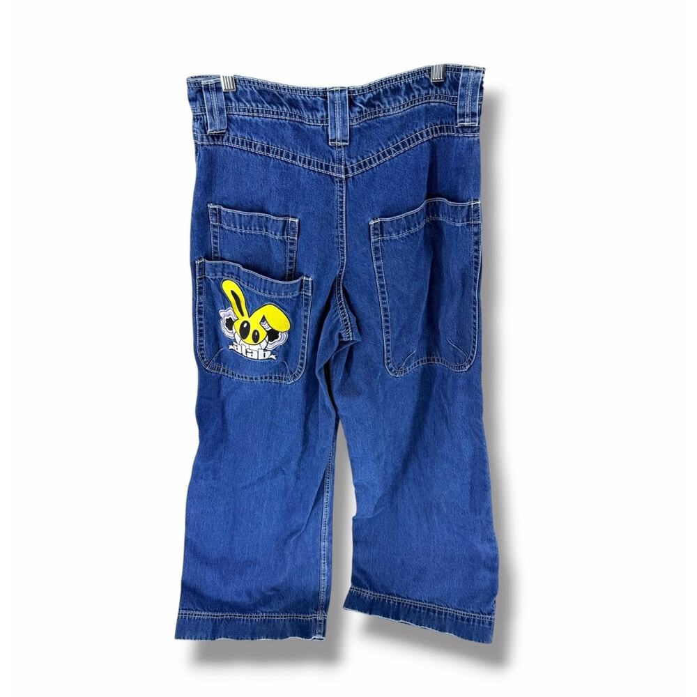 A.LAB Mega‎ Rave Jeans Baggy Embroidered Pocket 26 Mega Size 30 Urban Retro